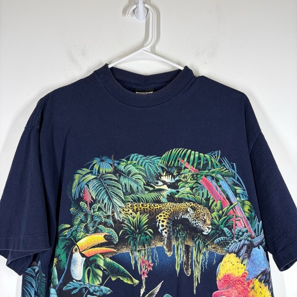 VTG Sanibel Island Wake Up To The Rainforest T-shirt Size Large - Picture 3 of 11